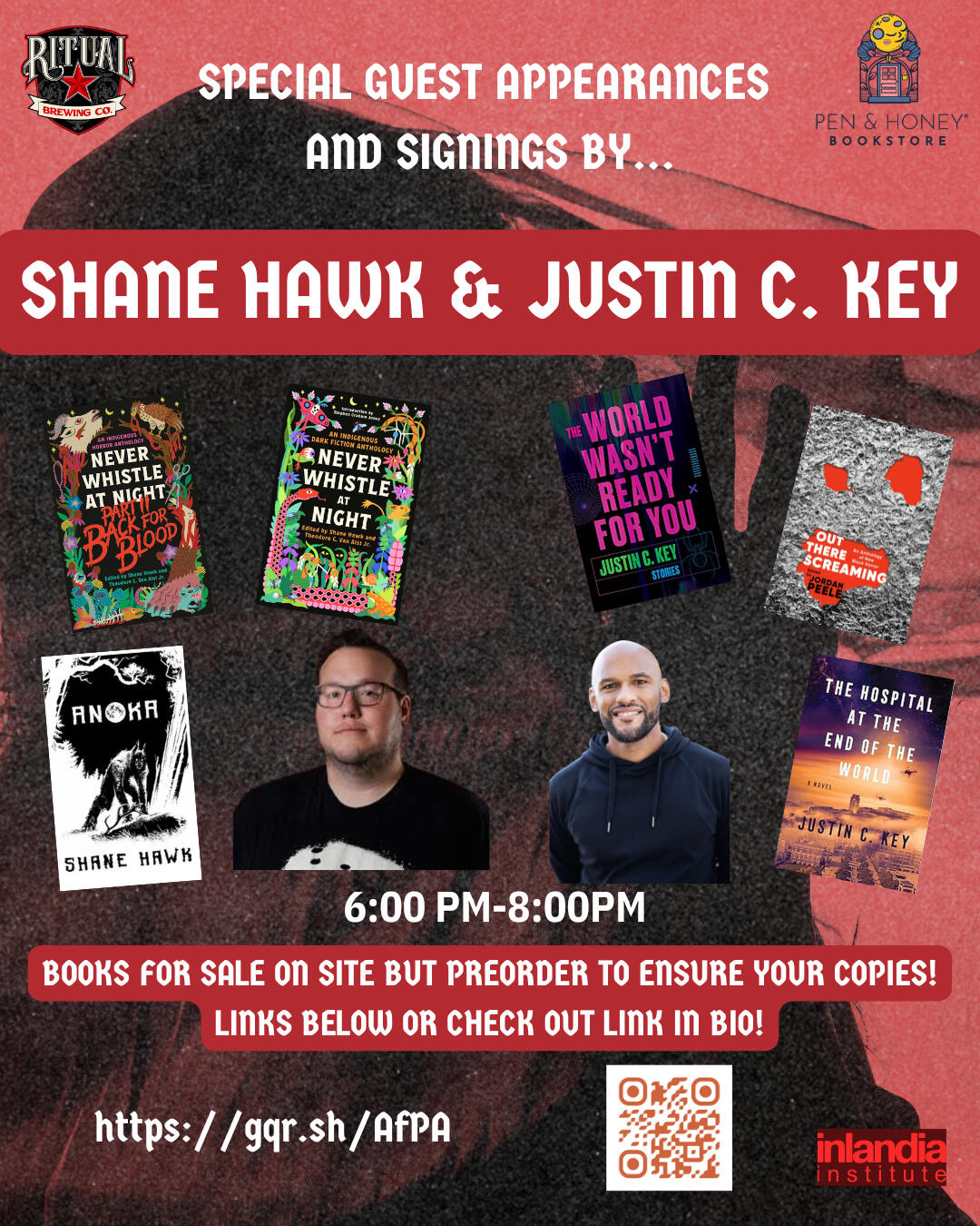 Books & Booze: Horror + Weird Lit Book and Trinket Fair held at Ritual Brewery Redlands on Oct 16, 2026 from 5-8PM Books & Booze: Horror + Weird Lit Book and Trinket Fair held at Ritual Brewery Redlands on Oct 16, 2026 from 5-8PM